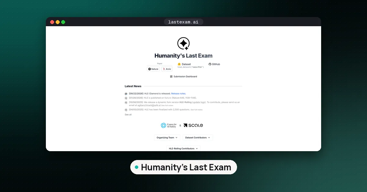 Screenshots of Humanity's Last Exam